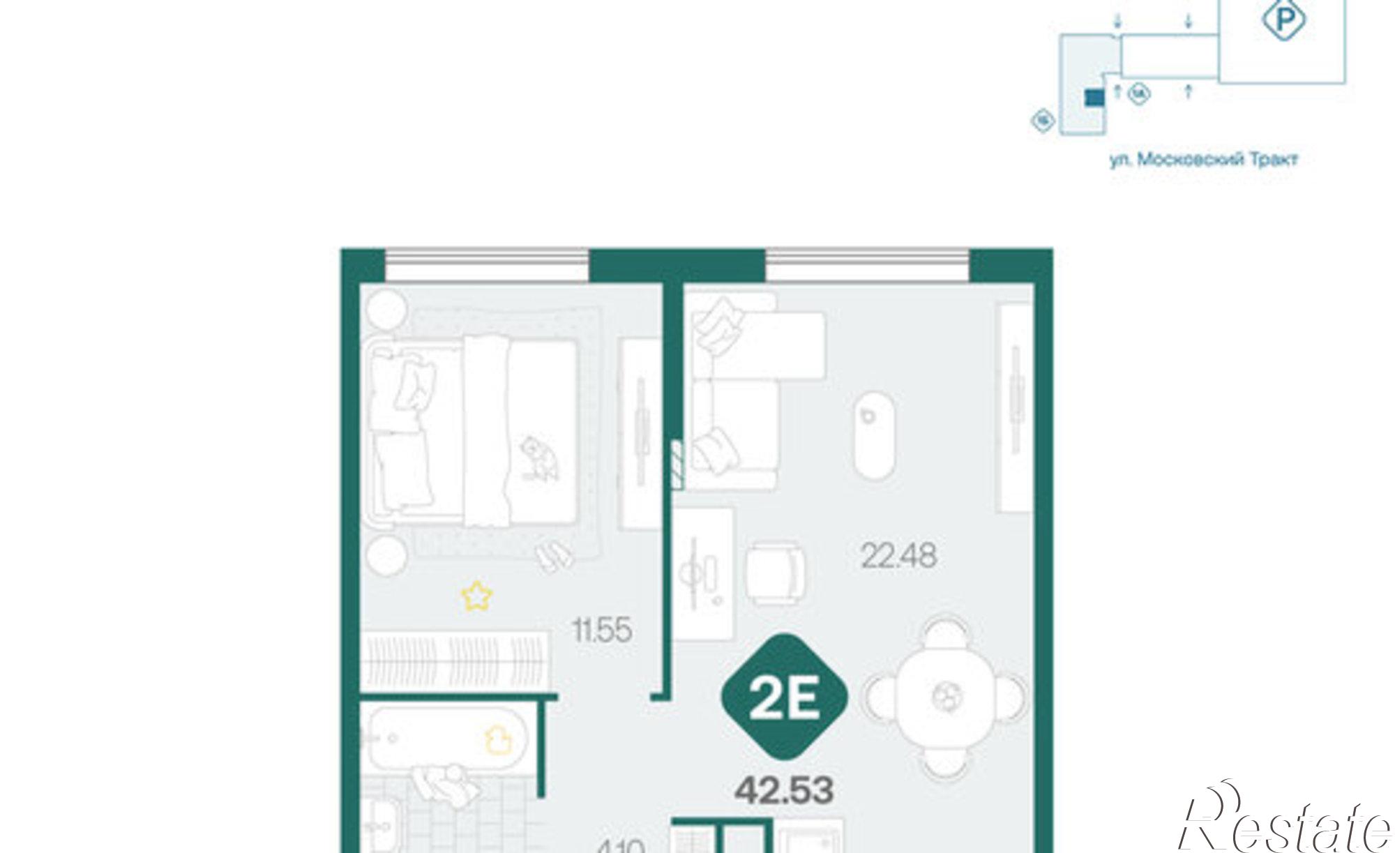 Купить квартиру за 4 708 800 рублей на Московский тракт