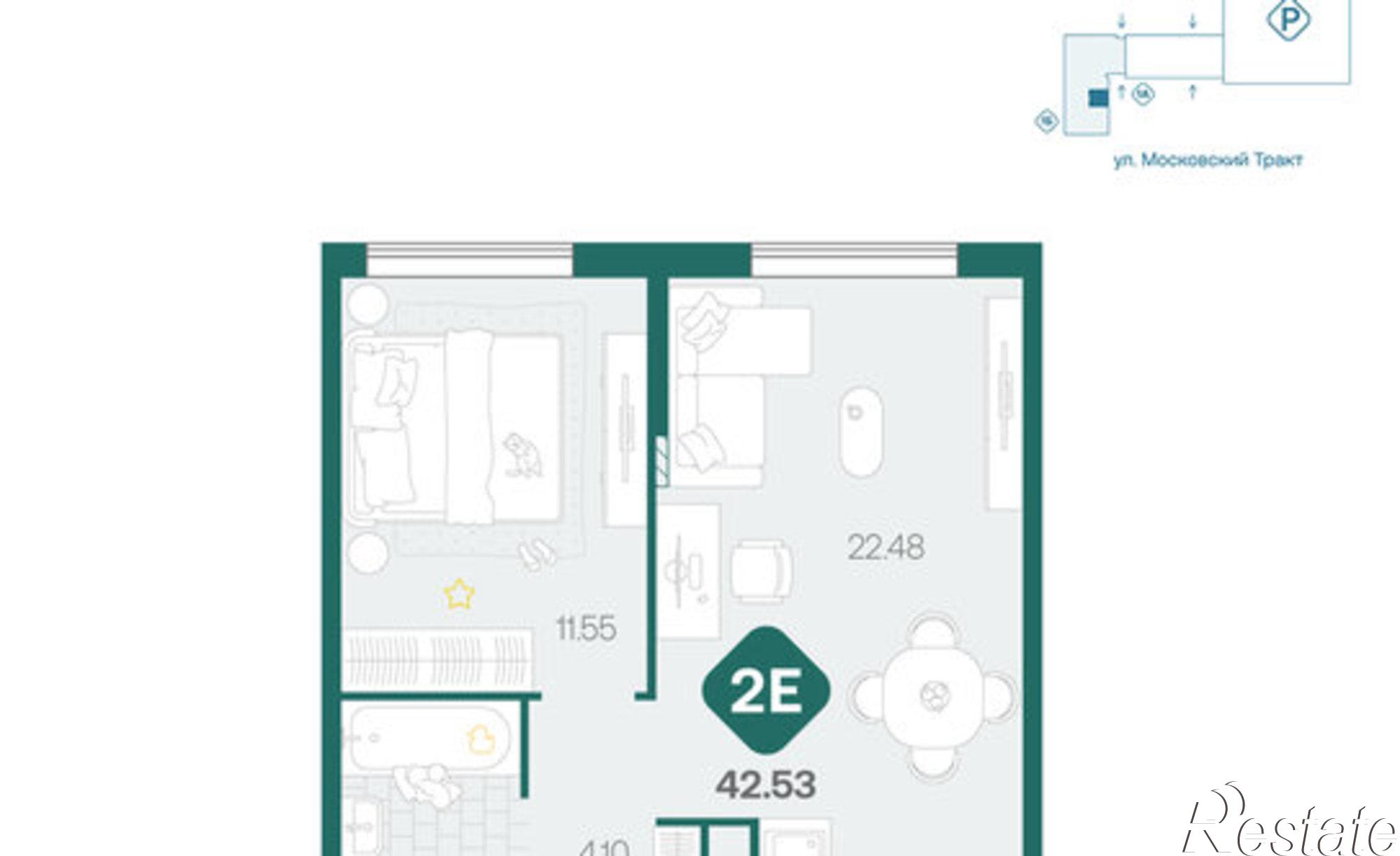 Купить квартиру за 4 674 400 рублей на Московский тракт