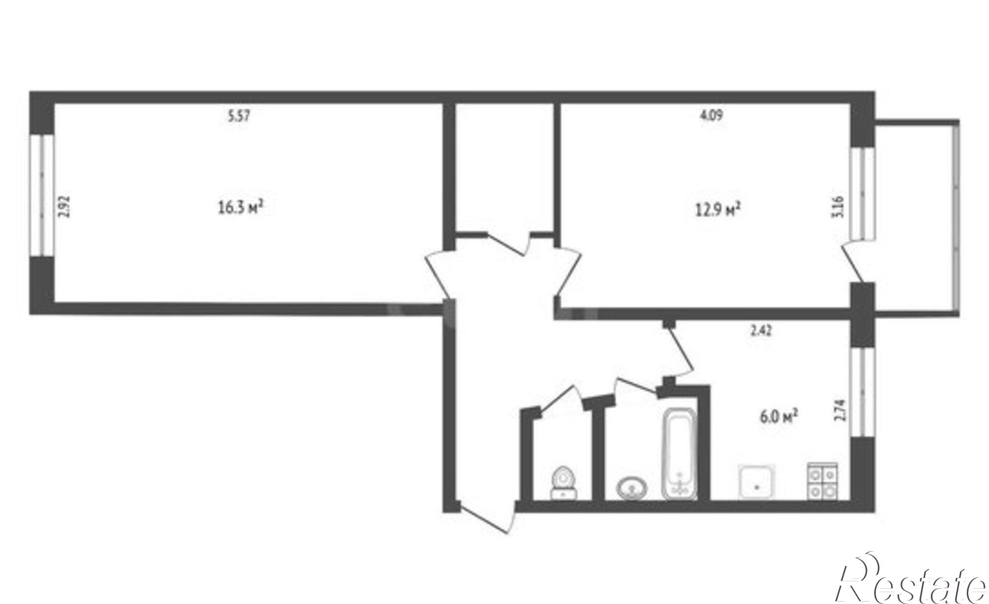 Купить квартиру за 3 650 000 рублей на Ямская улица, 73