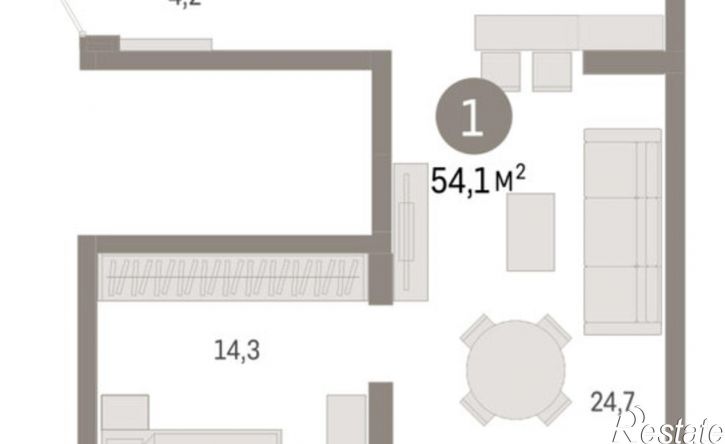 1-комн квартира в новом доме ул Урайская, 59,  д. 59