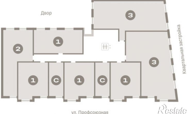 3-комн квартира в новом доме Причальная улица, 11