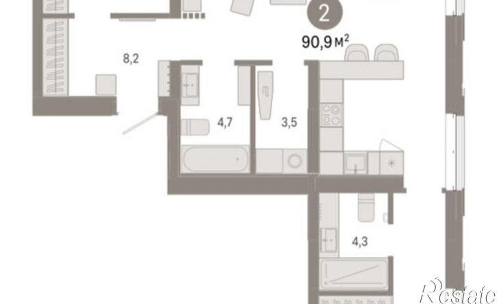 2-комн квартира в новом доме ул Минская, 69,  д. 69