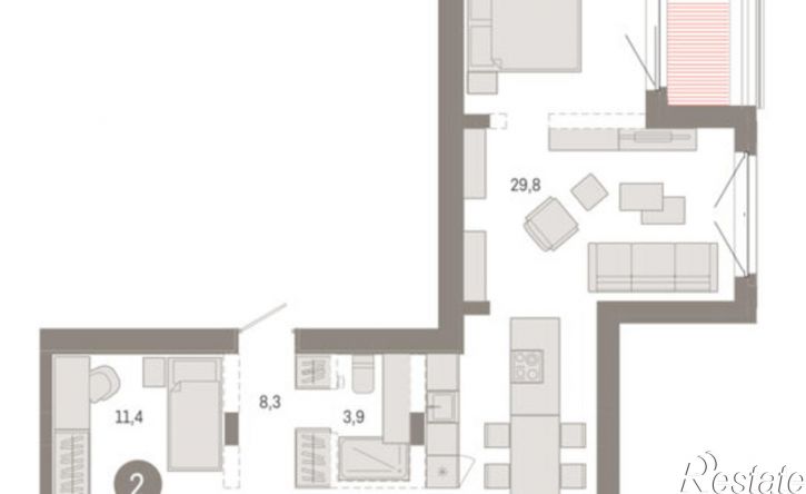 2-комн квартира в новом доме ул Минская, 69,  д. 69