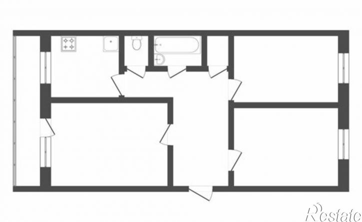 3-комн квартира Станционная улица, 26Б,  д. 26Б