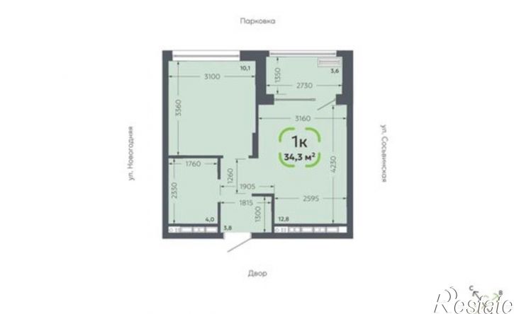 1-комн квартира в новом доме Сосьвинская улица, 33 к1,  д. 33 к1