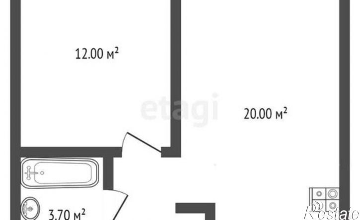 1-комн квартира Полевая улица, 117 к4,  д. 117 к4