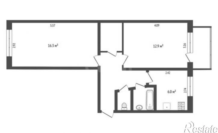 2-комн квартира Ямская улица, 73,  д. 73