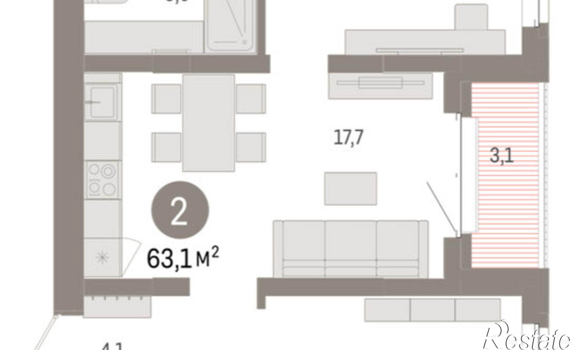 Купить квартиру за 11 780 000 рублей на Минская улица, 92 к2