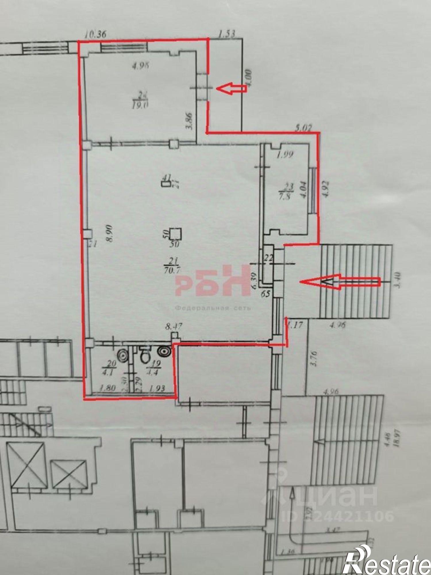 Сдать торговое помещение за 99 251 рублей на ул 50 лет ВЛКСМ, 15/1