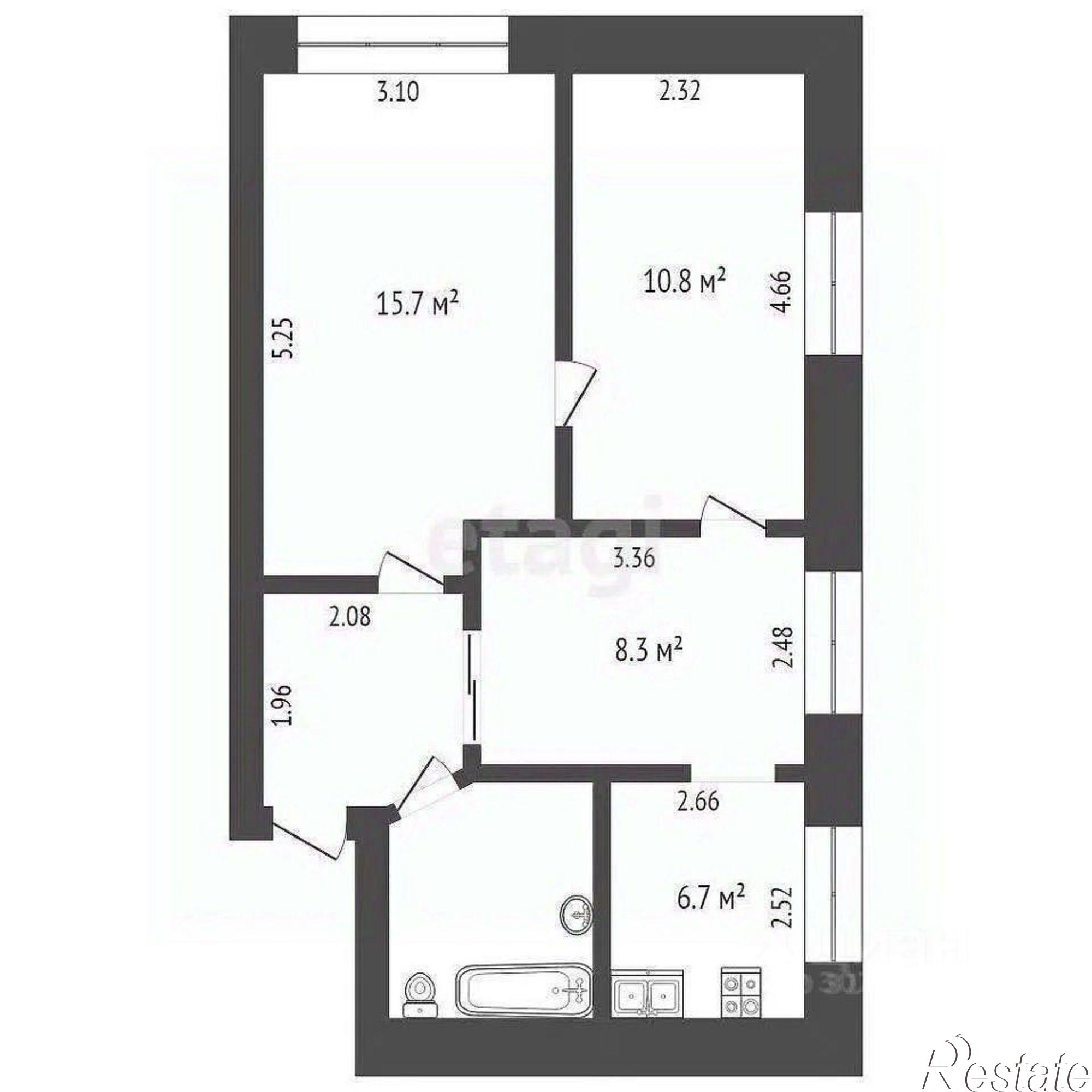 Купить квартиру за 4 850 000 рублей на улица Луначарского, 51