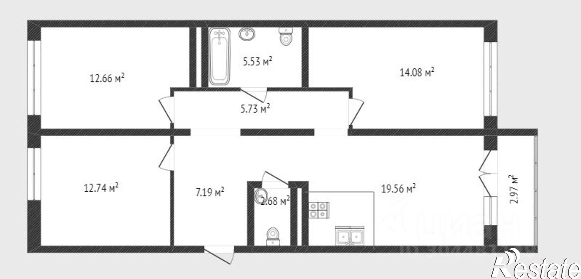 Купить квартиру за 8 500 000 рублей на ул Медовая, 16