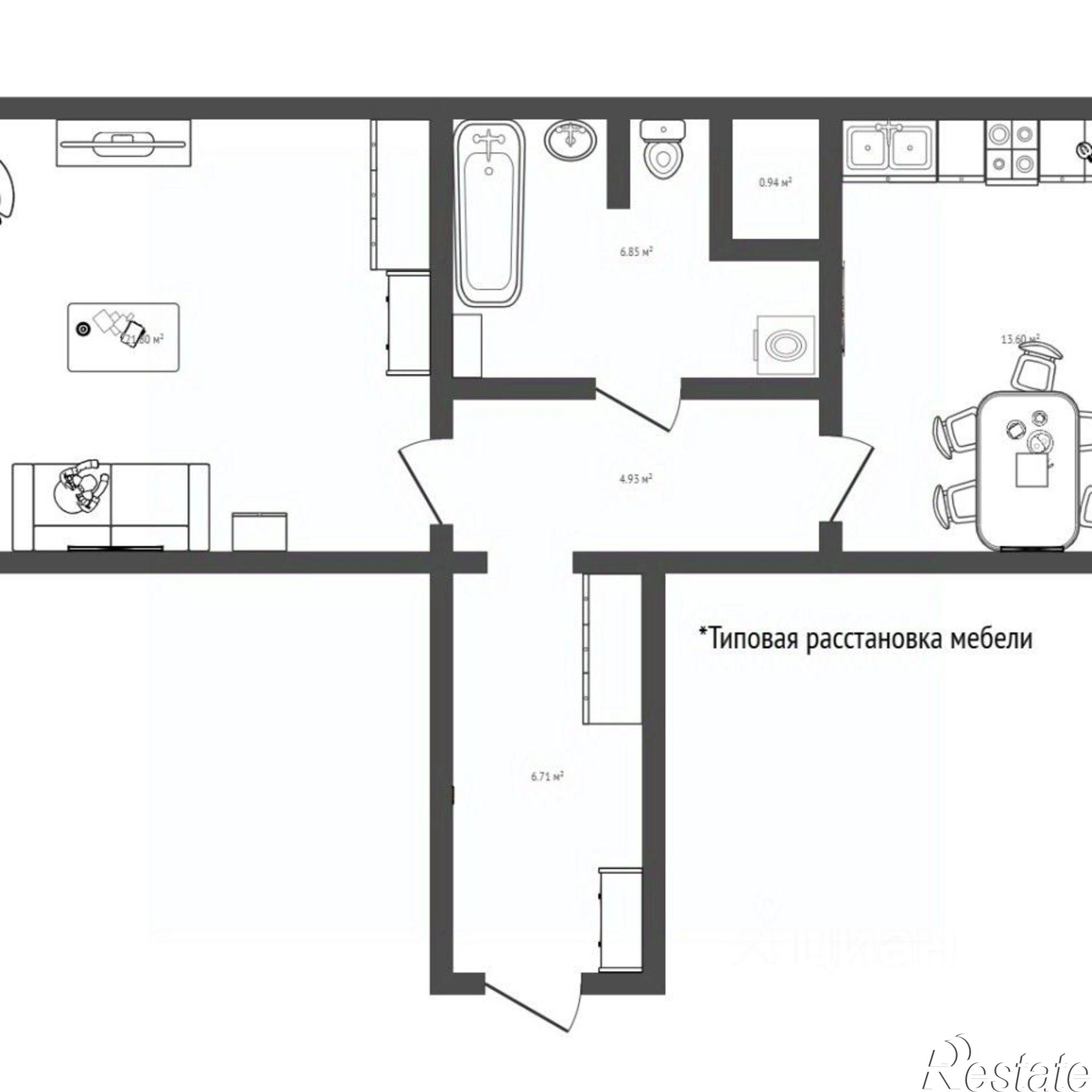 Купить квартиру за 4 900 000 рублей на улица Василия Гольцова, 28