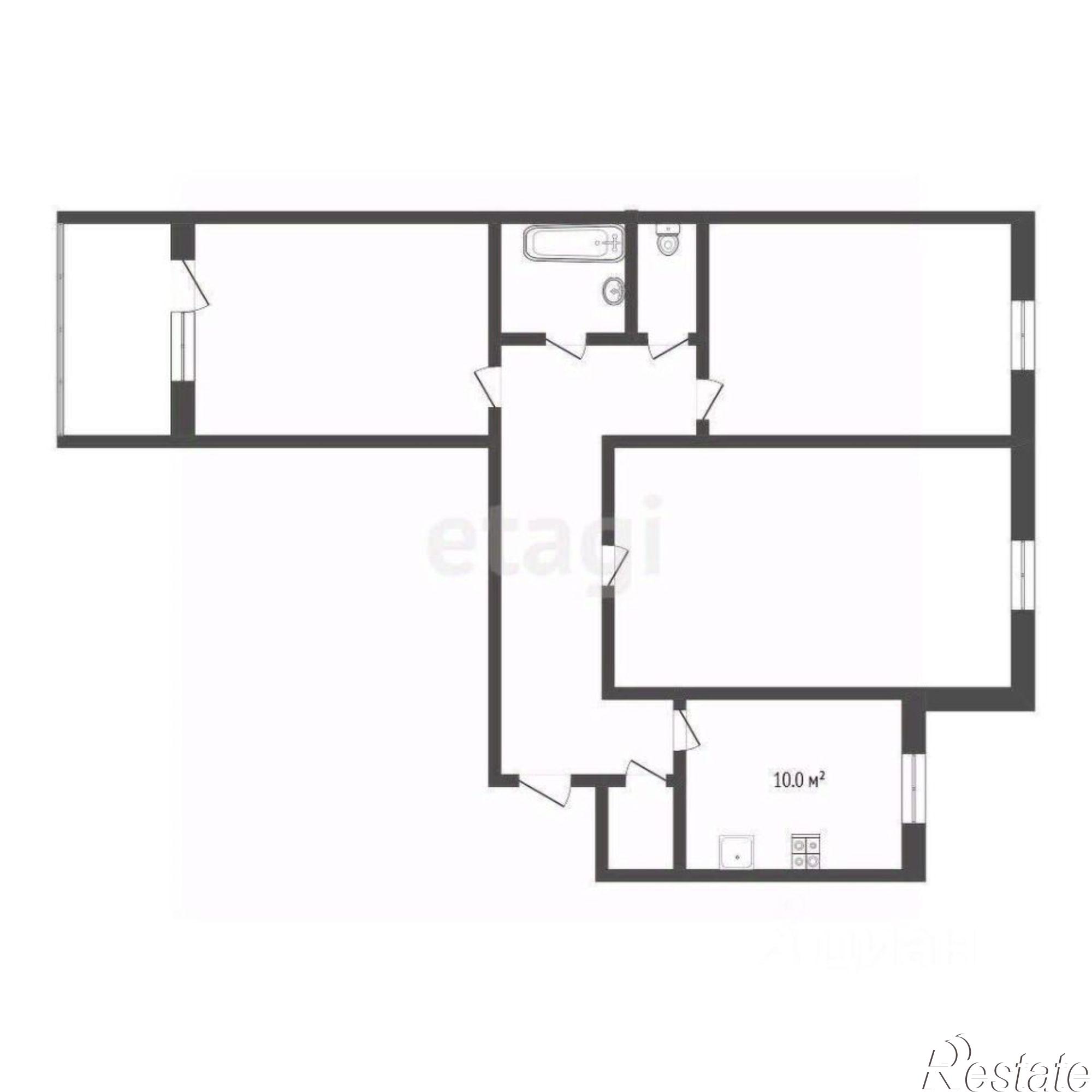 Купить квартиру за 5 200 000 рублей на Народная улица, 8