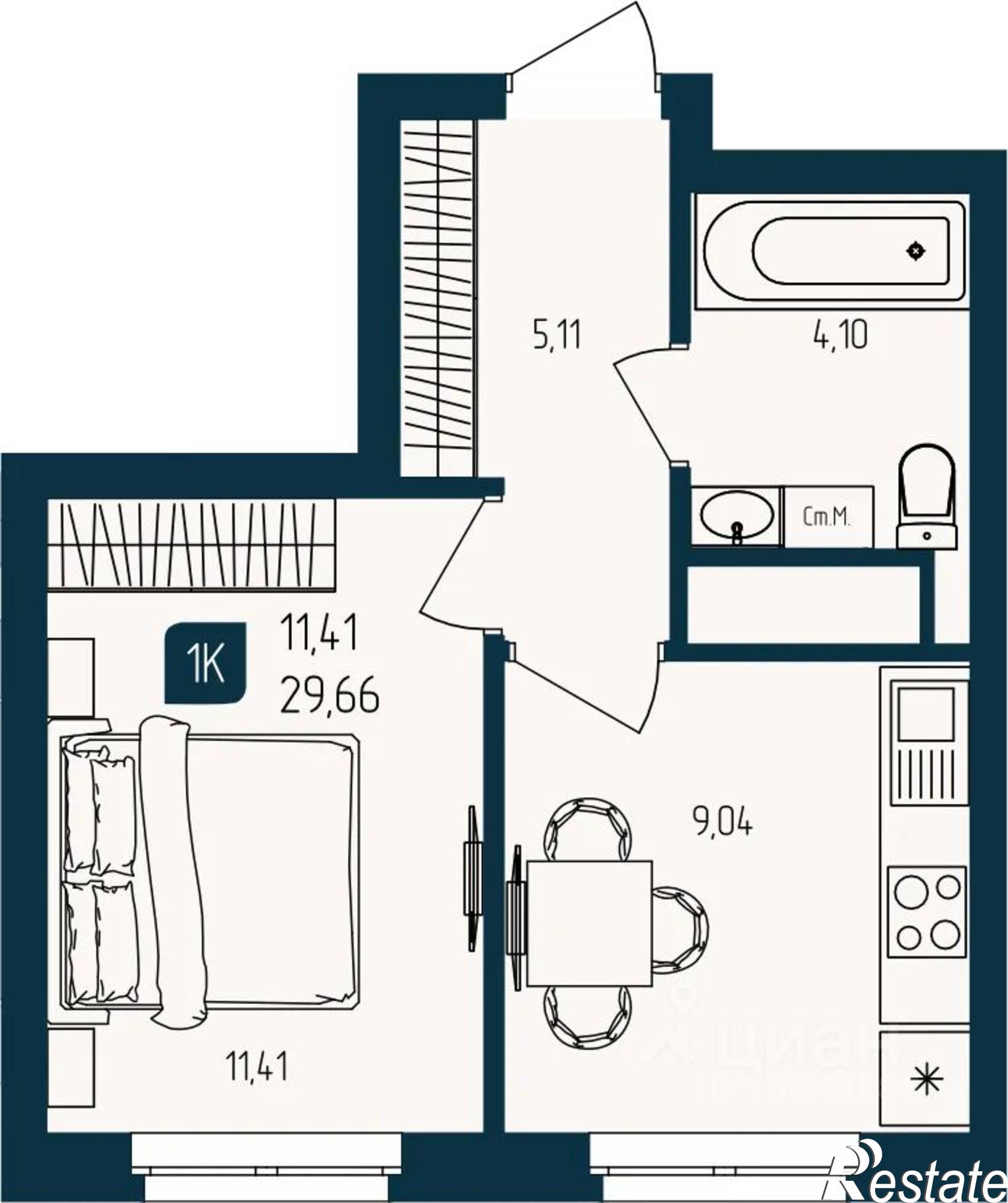 Купить квартиру за 7 300 000 рублей на микрорайон Мыс, улица Кулибина