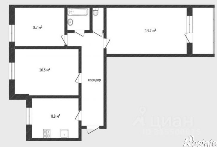 3-комн квартира улица Пермякова, 39,  д. 39