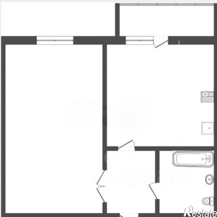 1-комн квартира улица Баумана, 12 к1,  д. 12 к1