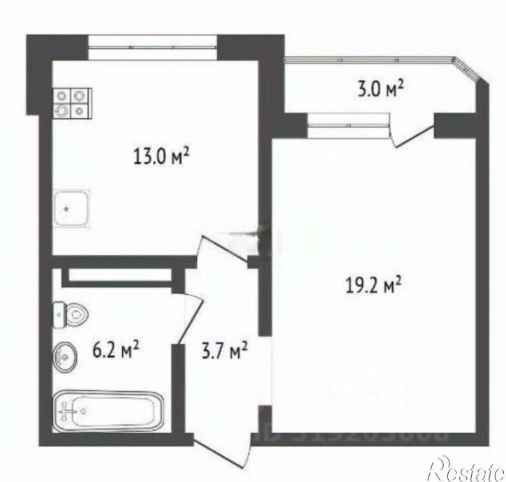 1-комн квартира ул Кремлевская, 110 2,  д. 110 2,  к. 2