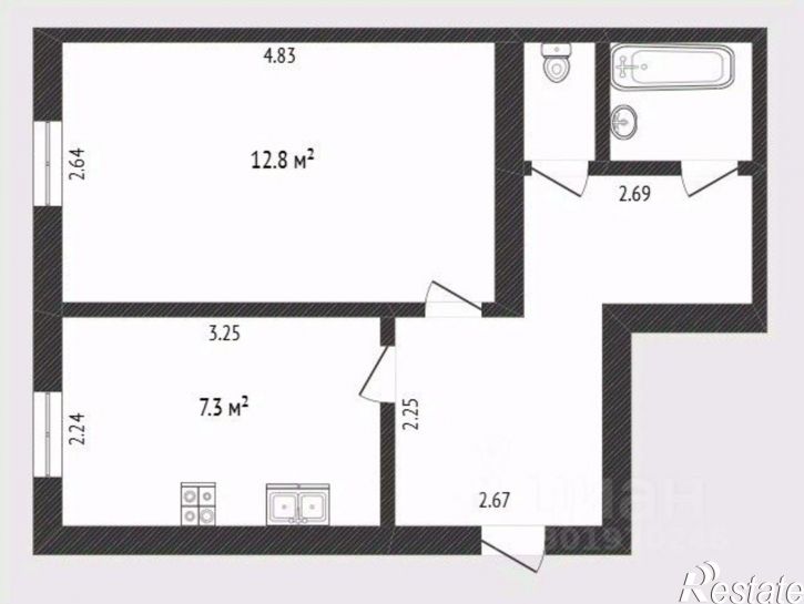 1-комн квартира ул Полевая, 25,  д. 25