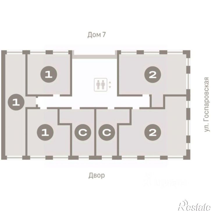 1-комн квартира в новом доме Причальная улица, 8,  д. 8