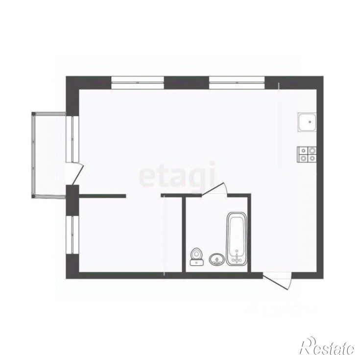 1-комн квартира улица Парада Победы, 17,  д. 17