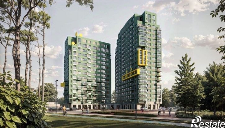 1-комн квартира в новом доме улица Рылеева, 28,  д. 28