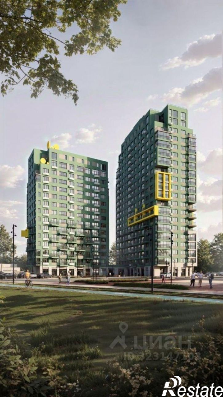 1-комн квартира в новом доме улица Рылеева, 28,  д. 28