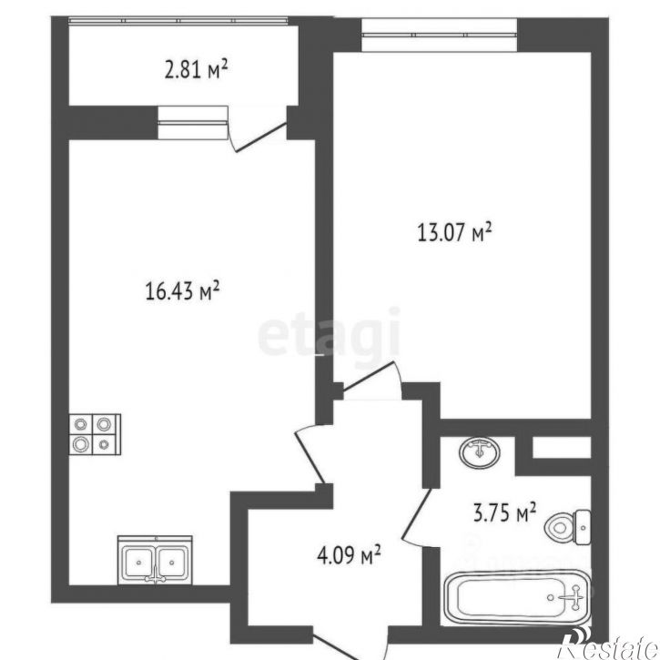 1-комн квартира ул разведчика Кузнецова, 5,  д. 5