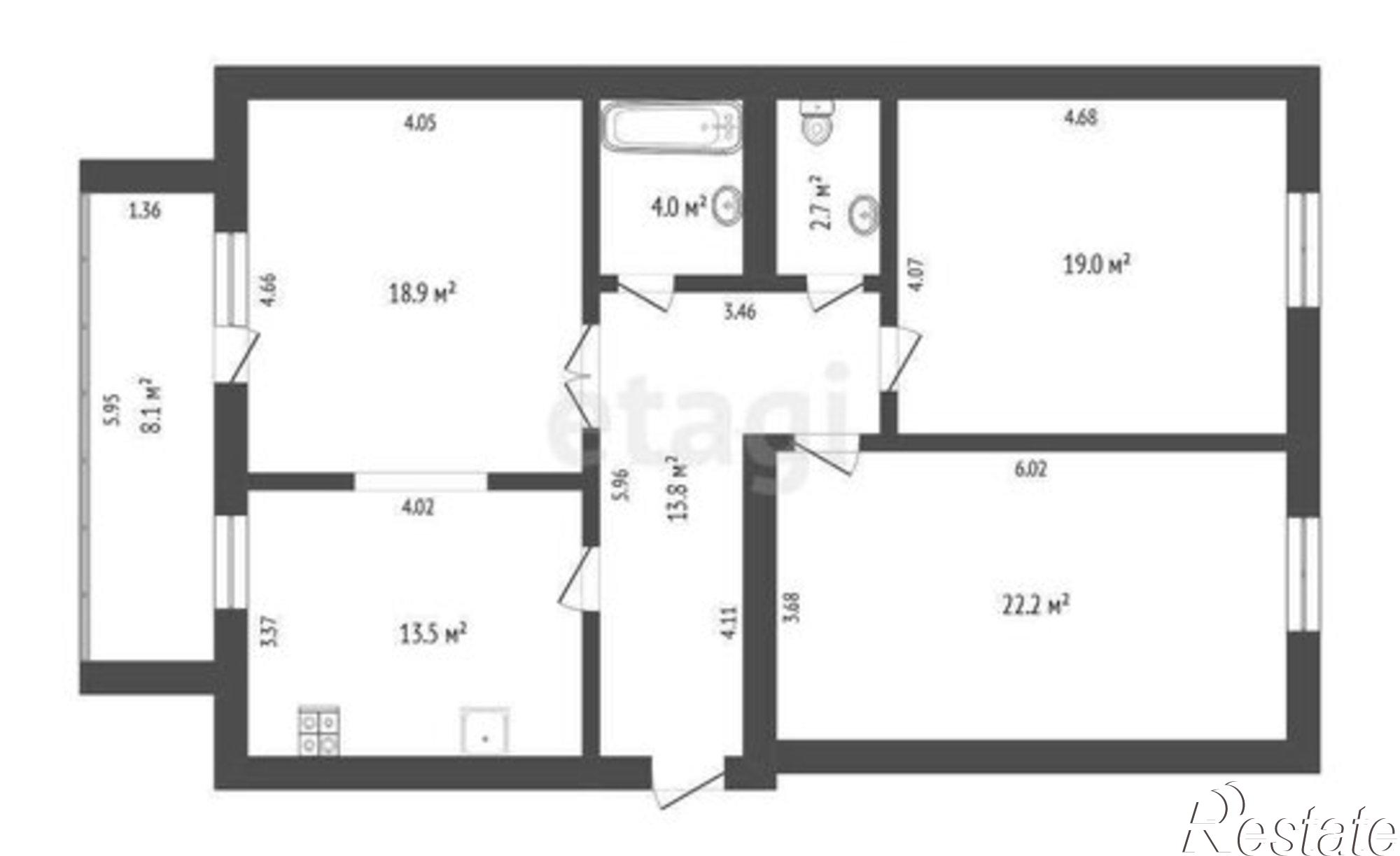 Купить квартиру за 13 000 000 рублей на улица Евгения Богдановича, 11 к3
