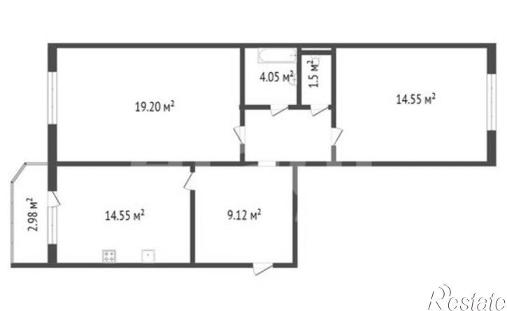 2-комн квартира улица Дмитрия Менделеева, 12 к1,  д. 12 к1