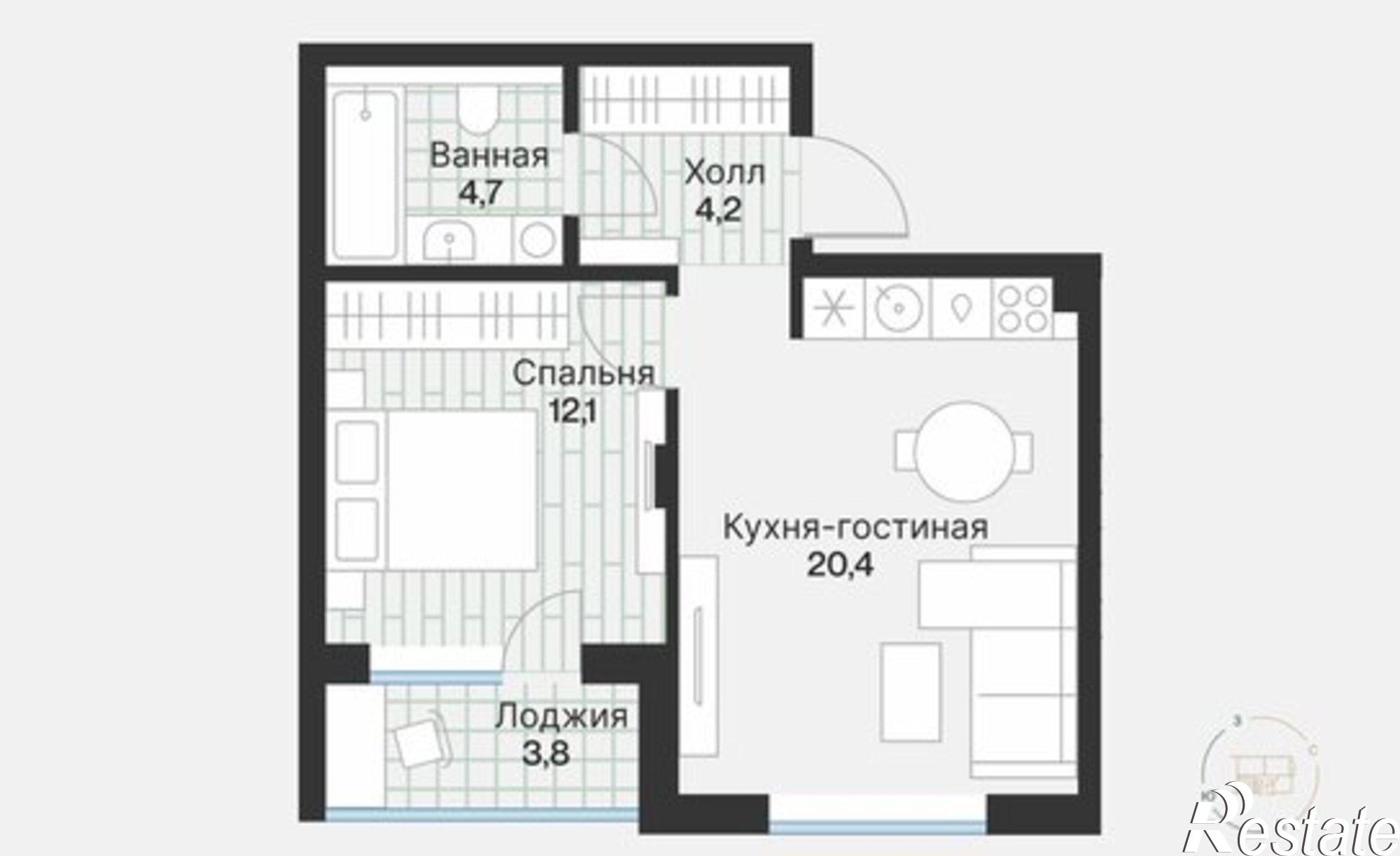 Купить квартиру за 6 010 000 рублей на улица Игоря Комиссарова, 8