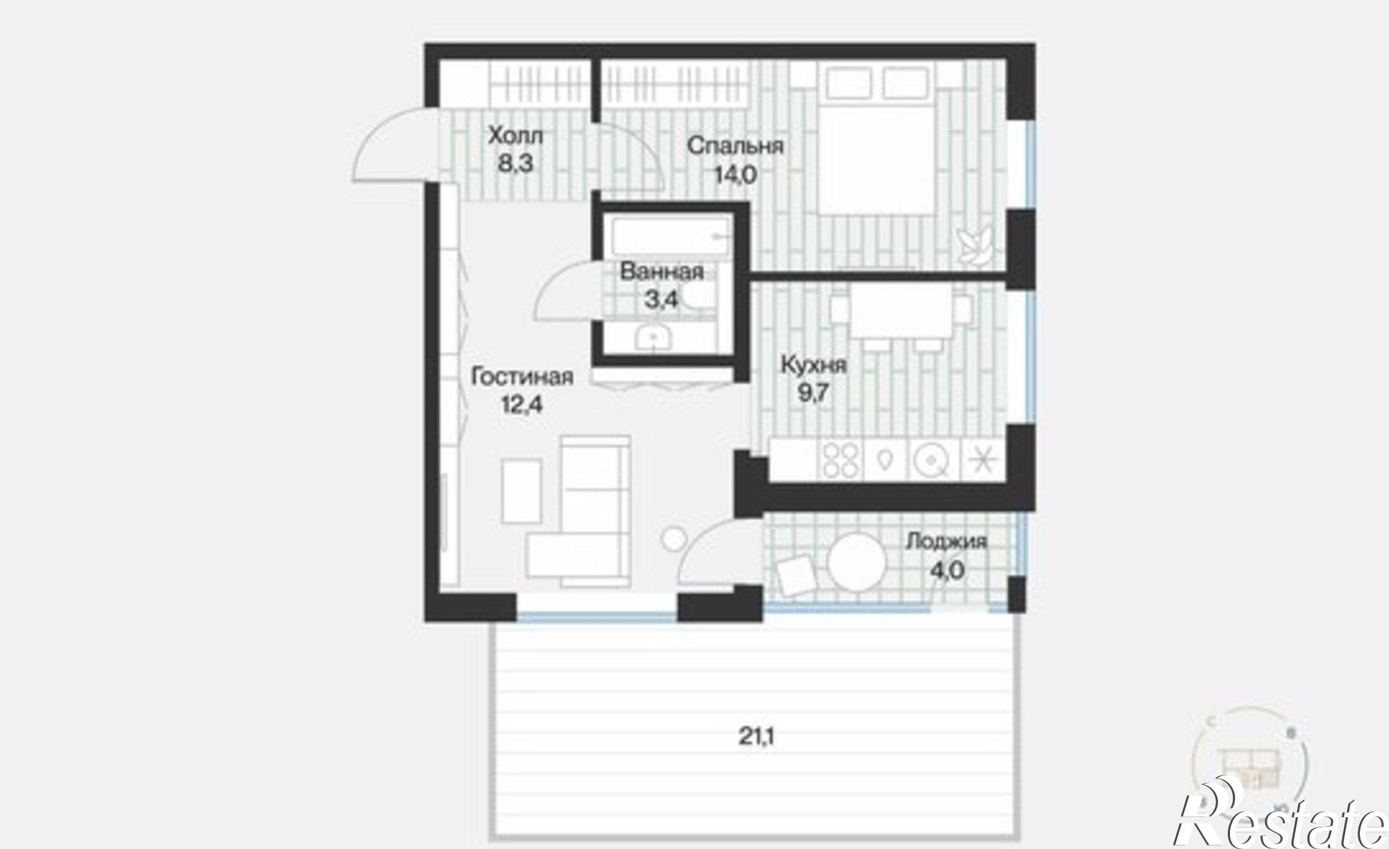 Купить квартиру за 6 750 000 рублей на улица Игоря Комиссарова, 10