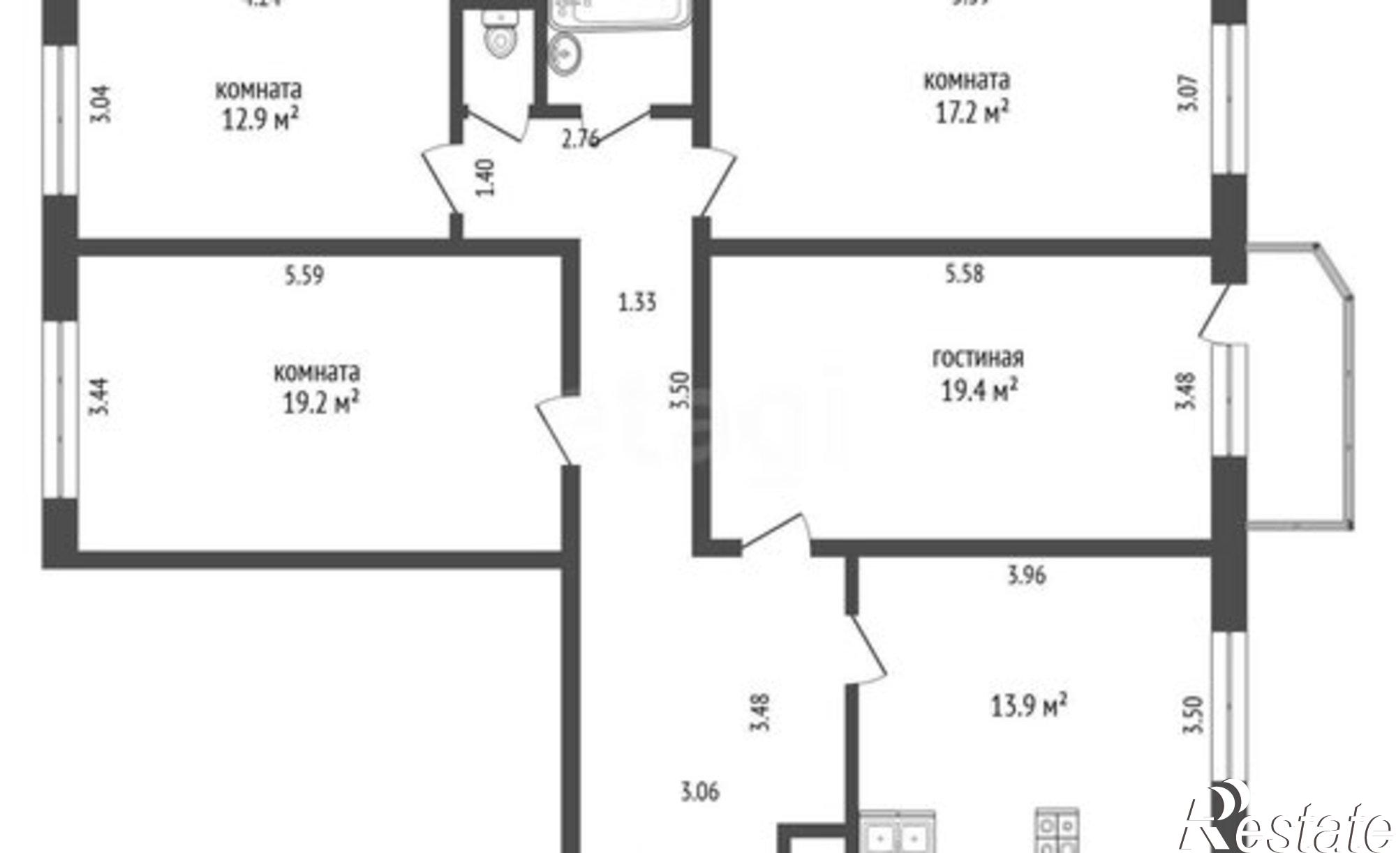Купить квартиру за 9 500 000 рублей на ул Попова, 7а
