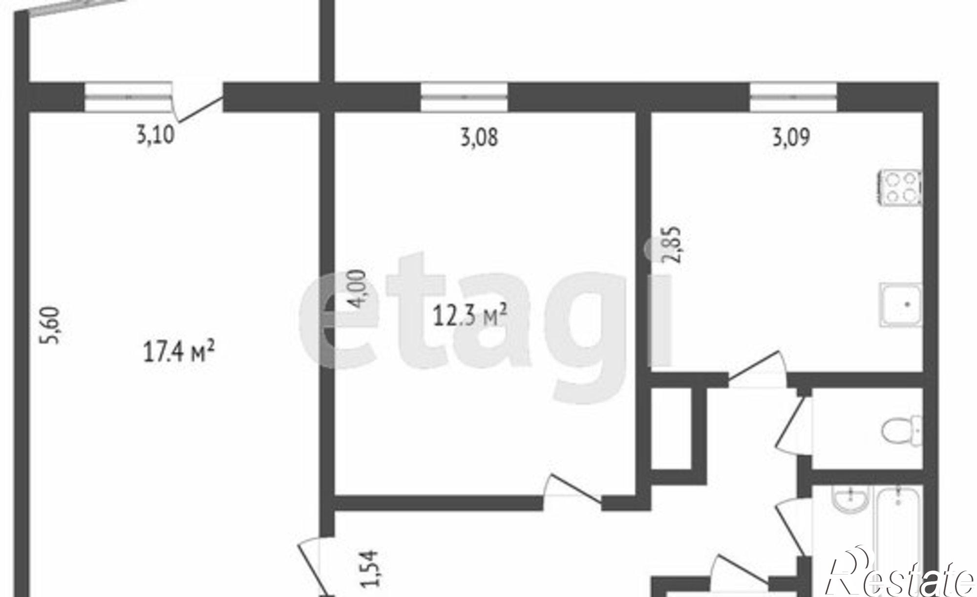 Купить квартиру за 5 800 000 рублей на улица Республики, 219