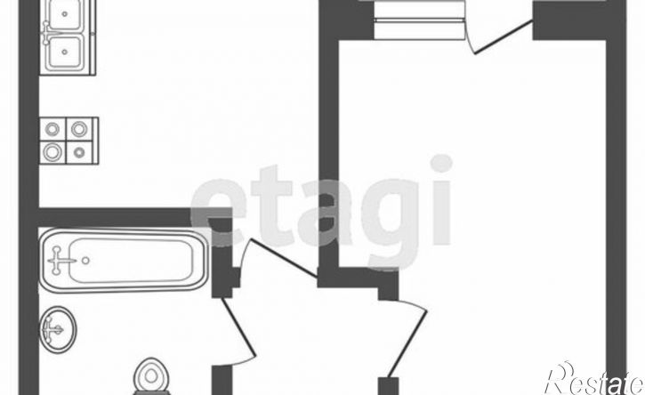 1-комн квартира ул Полевая, 117 3,  д. 117 3,  к. 3