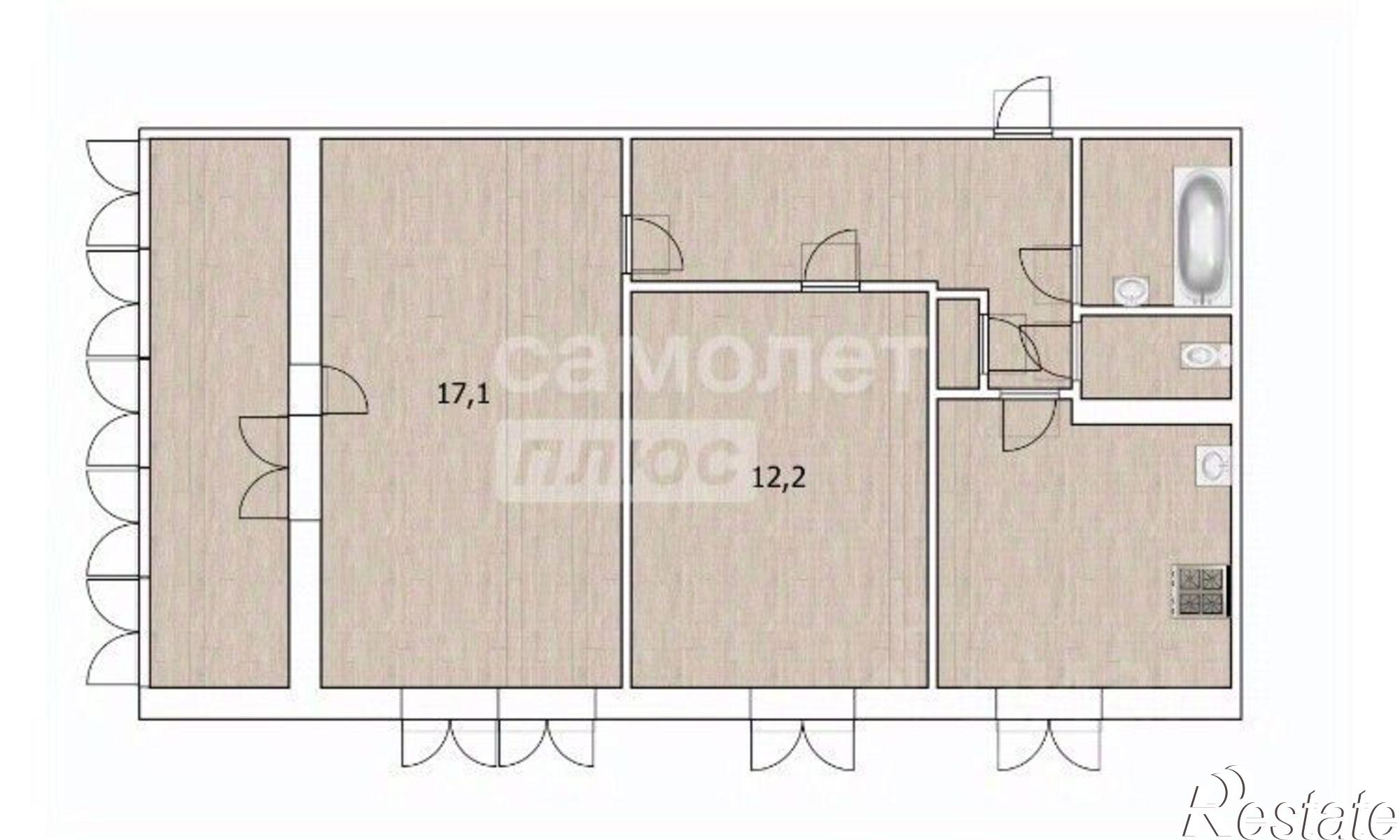 Купить квартиру за 7 480 000 рублей на Профсоюзная улица, 70