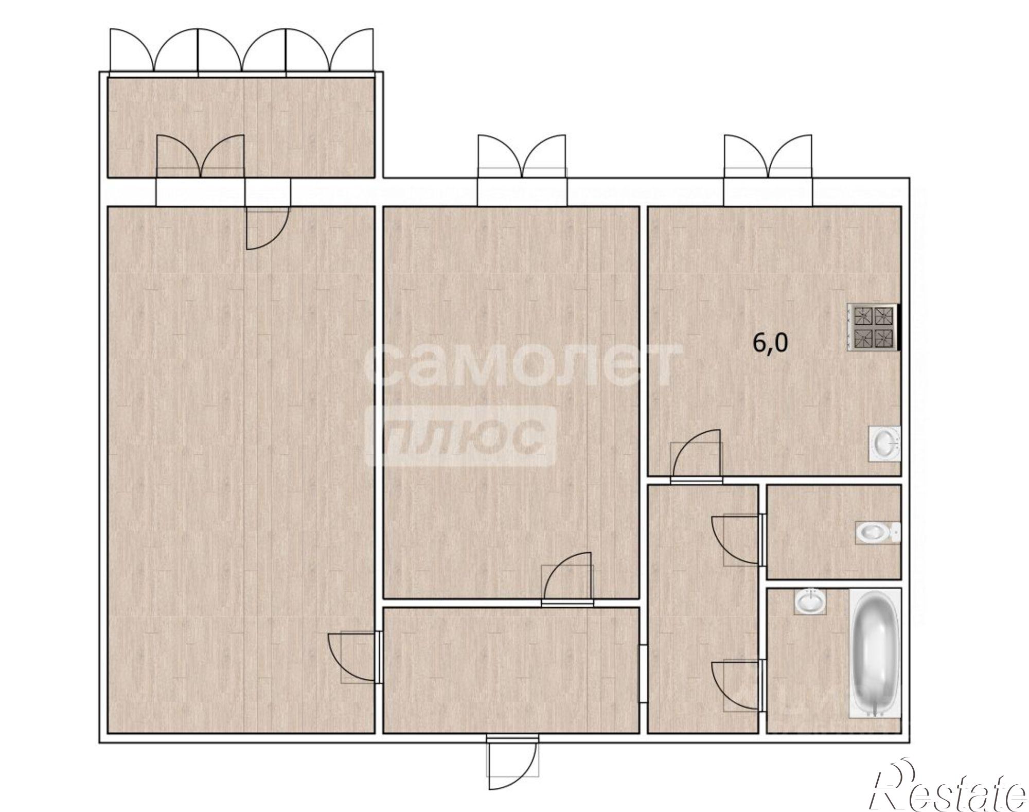 Купить квартиру за 3 800 000 рублей на ул Мира, 2в