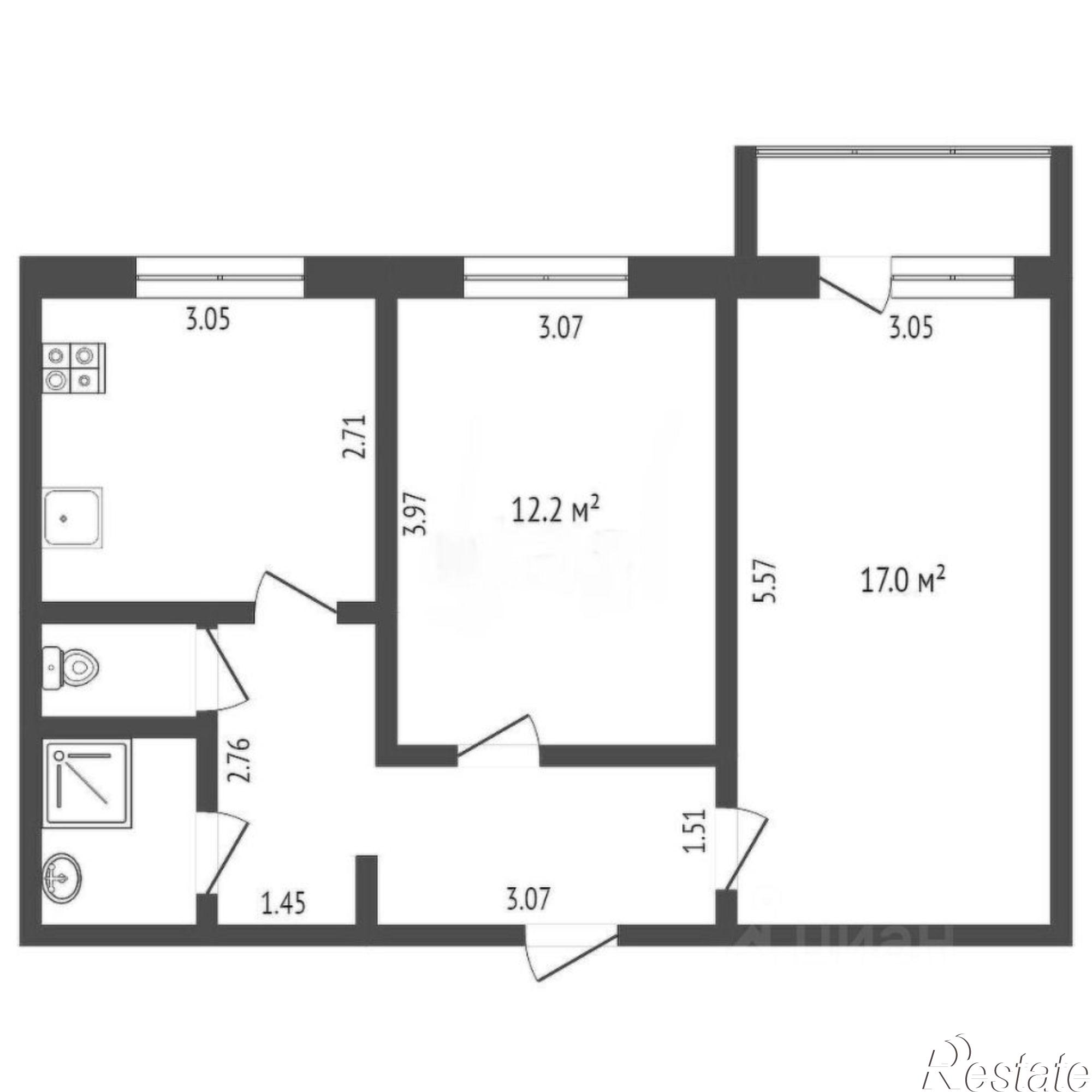Купить квартиру за 6 000 000 рублей на Ямская улица, 73 к3
