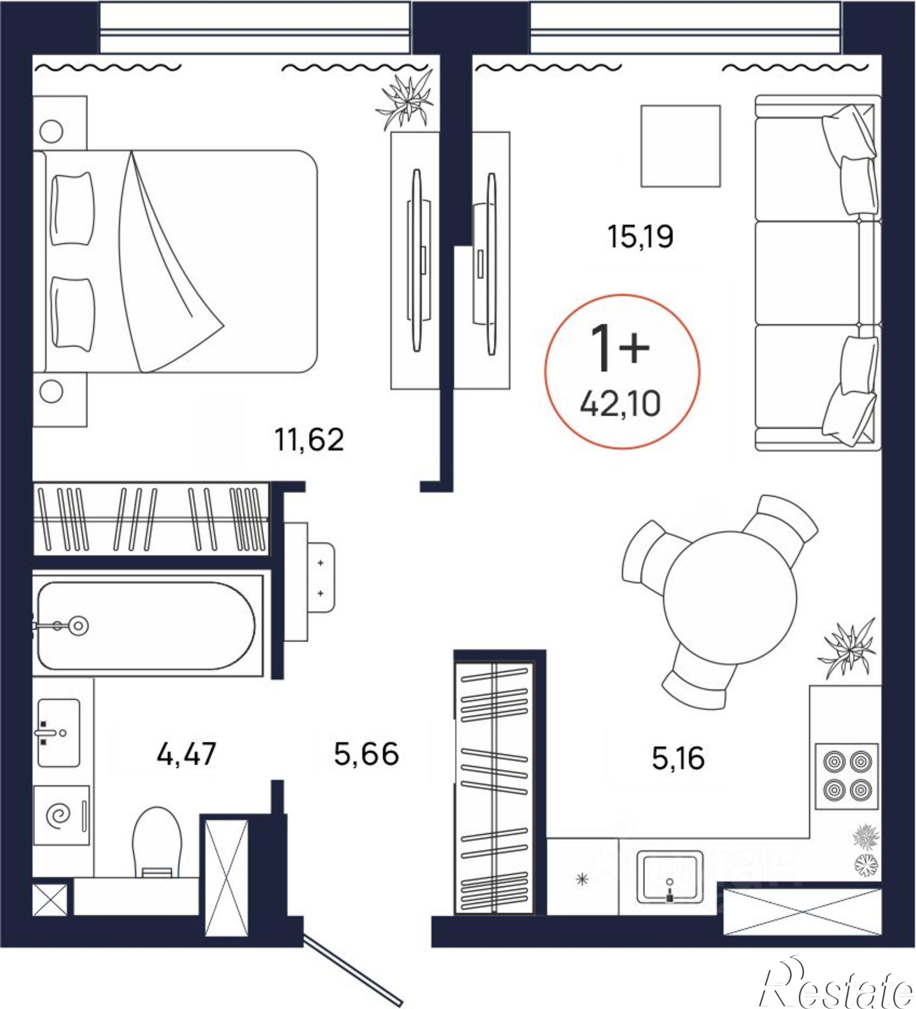Купить квартиру за 6 018 000 рублей на ул Западносибирская, 41
