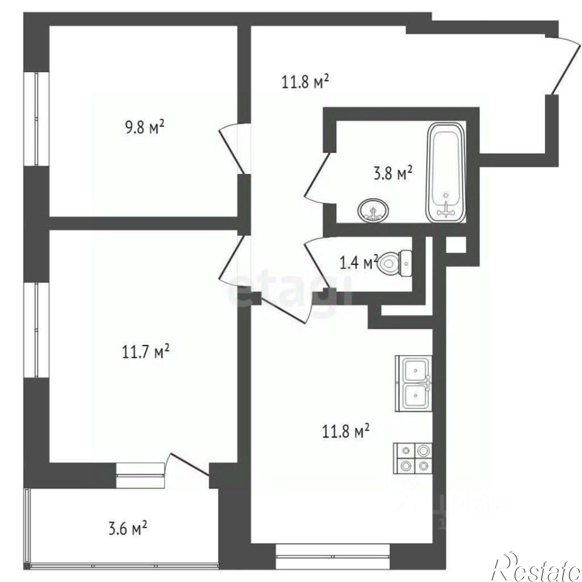 Купить квартиру за 7 800 000 рублей на ул Интернациональная, 199 8