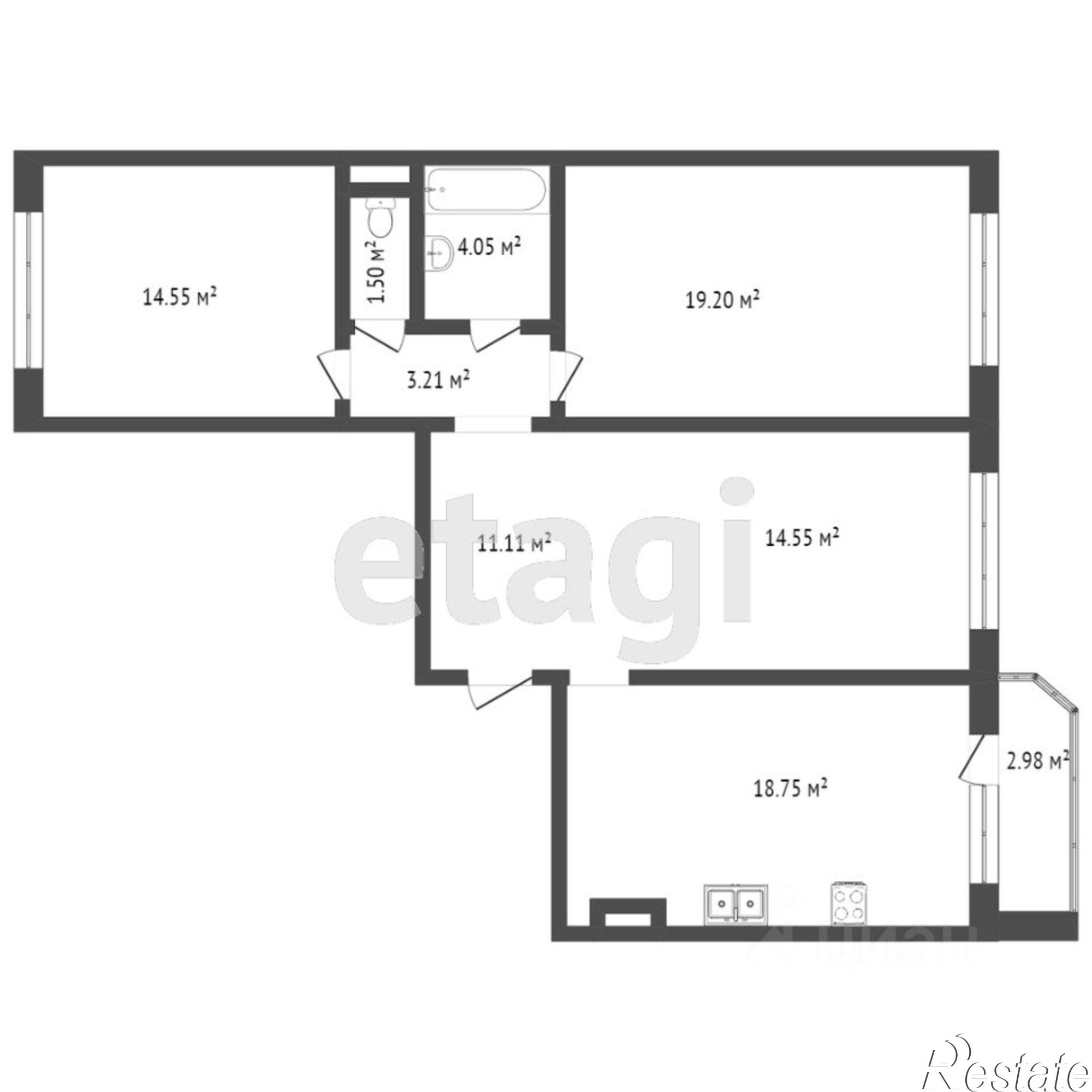 Купить квартиру за 12 000 000 рублей на улица Константина Посьета, 7