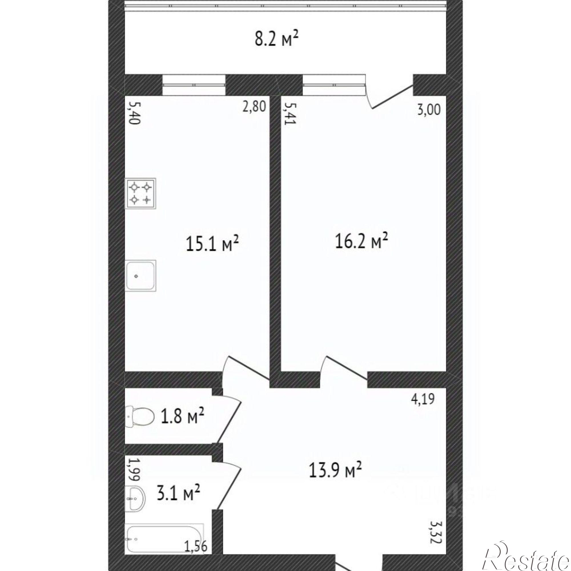 Купить квартиру за 7 250 000 рублей на улица Салтыкова-Щедрина, 58
