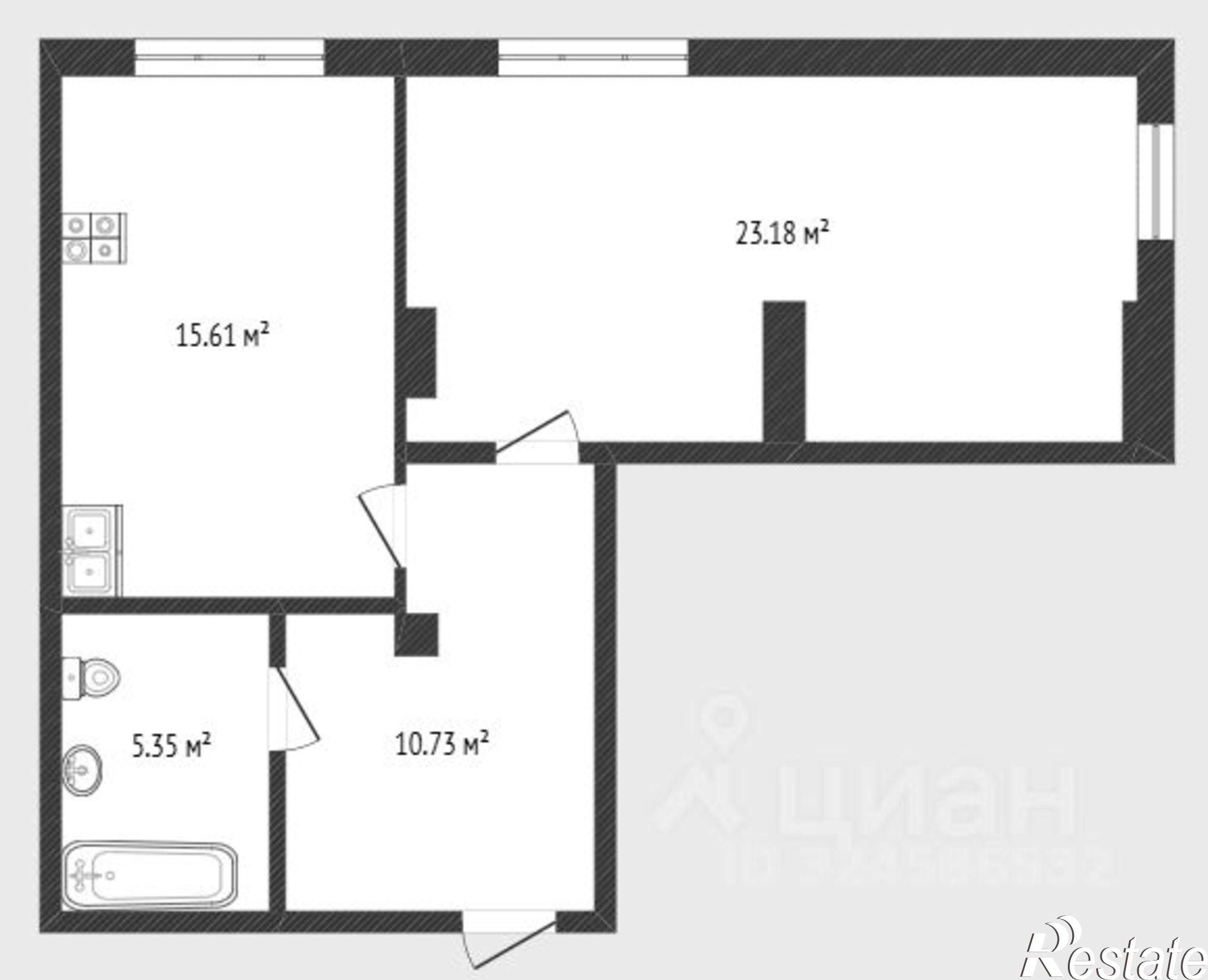 Купить квартиру за 8 150 000 рублей на ул Федюнинского, 60