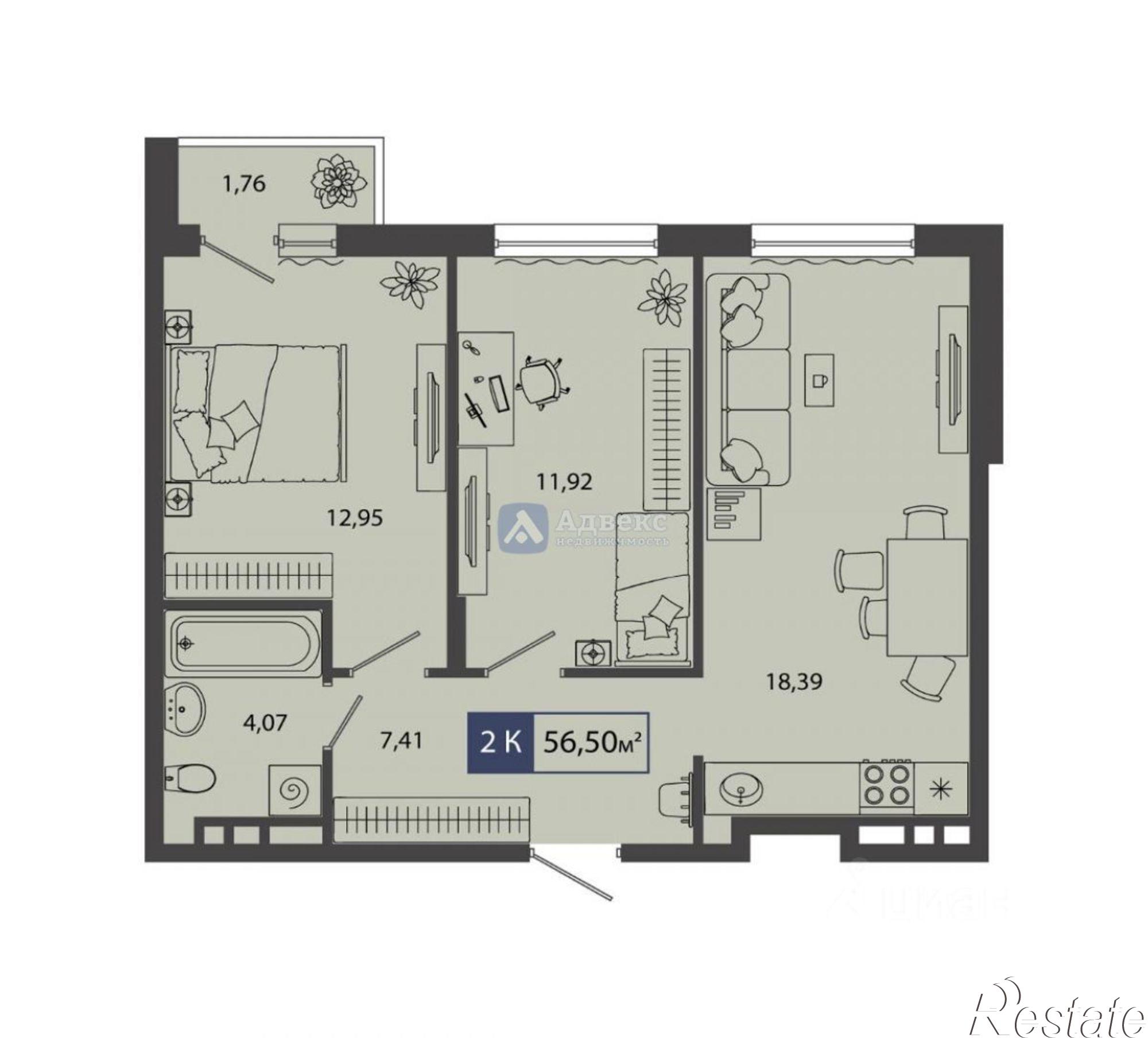 Купить квартиру за 7 700 000 рублей на улица Василия Севергина, 2