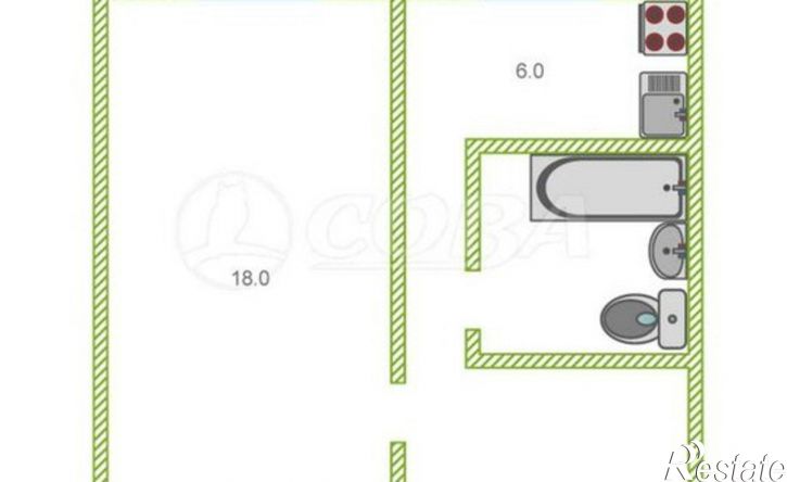 1-комн квартира Червишевский тракт, 15/4,  д. 15/4