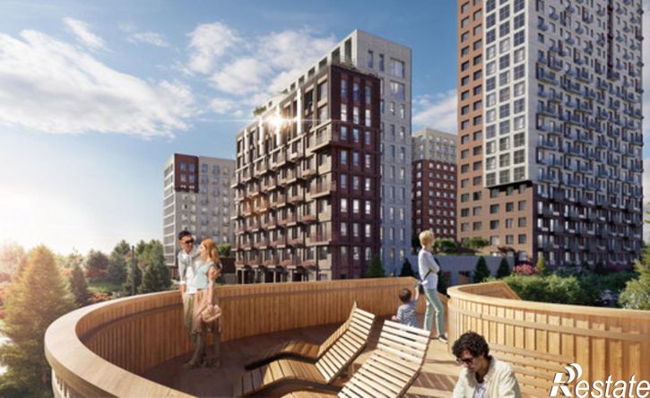 2-комн квартира в новом доме Береговая улица, 100 к2,  д. 100 к2