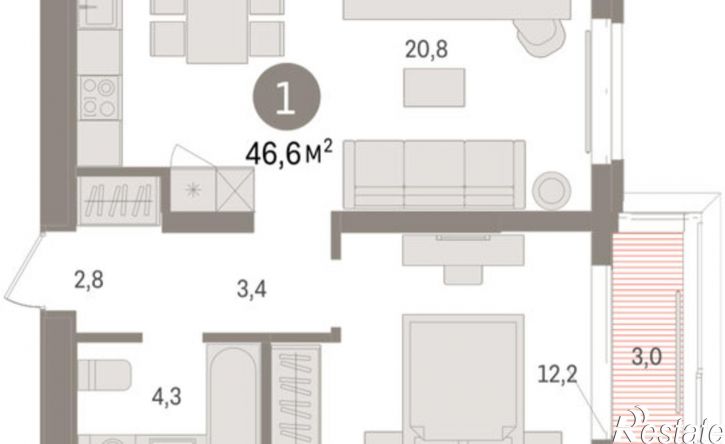 1-комн квартира в новом доме ул Холодильная, 65/2,  д. 65/2