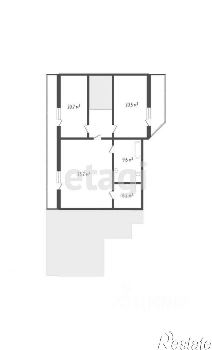 5-комн квартира Рижская улица, 62/2,  д. 62/2