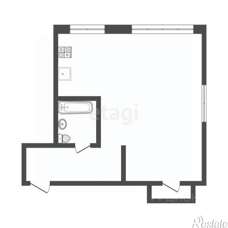 1-комн квартира улица Пржевальского, 42А,  д. 42А