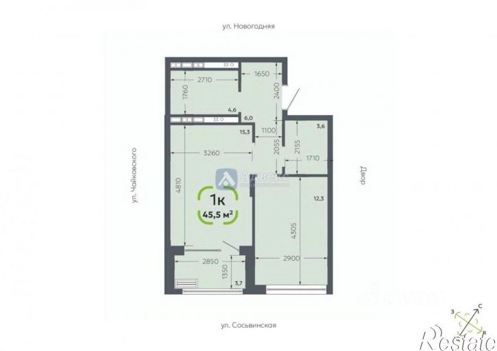 1-комн квартира в новом доме Сосьвинская улица, 33 к1,  д. 33 к1