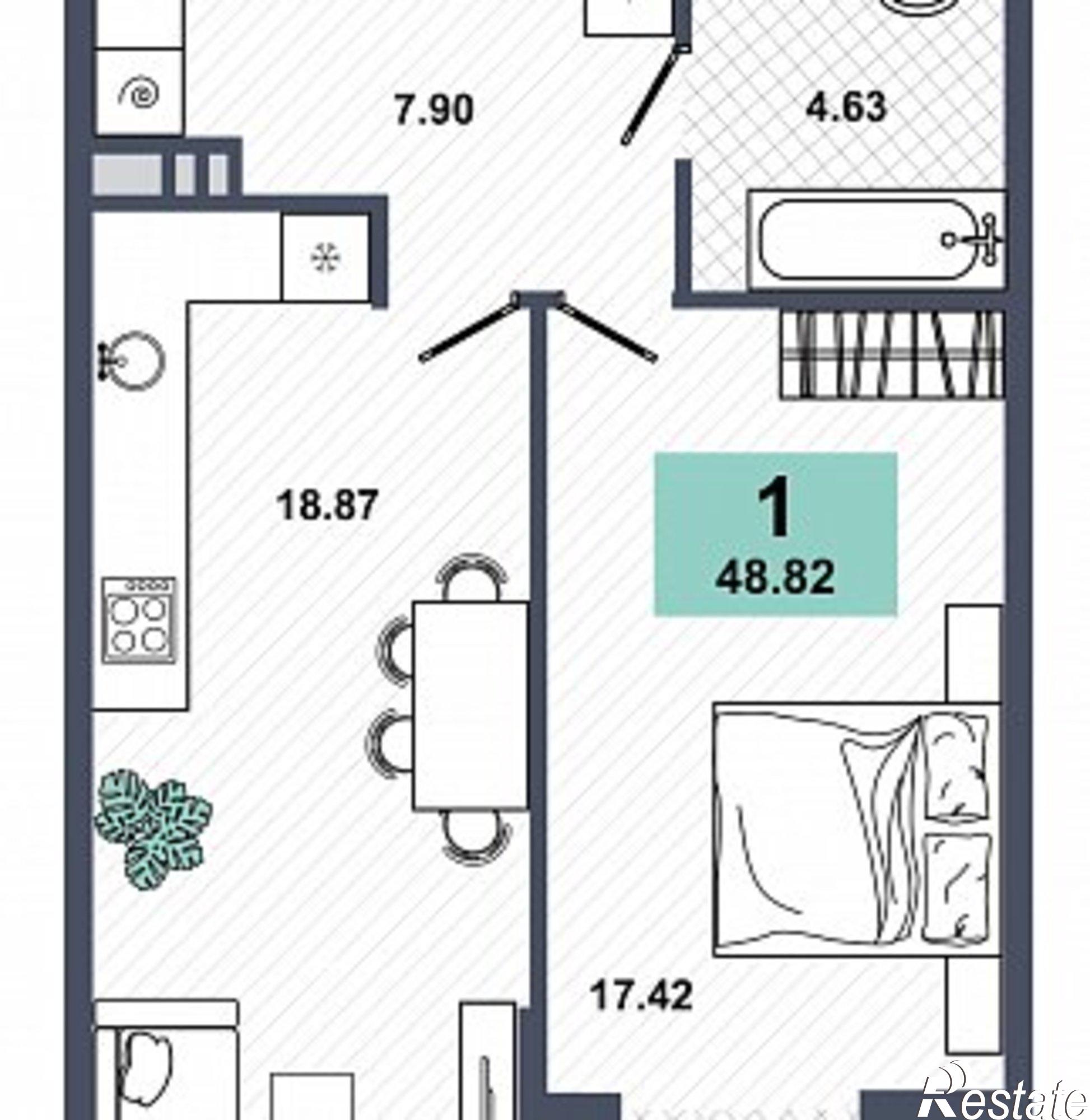 Купить квартиру за 7 100 000 рублей на ул Ставропольская, 95